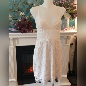 Victoria's Secret NWOT lace cute out slip dress small.